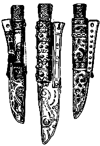 Ножи с декоративной бронзовой рукоятью (7.3 Кб)